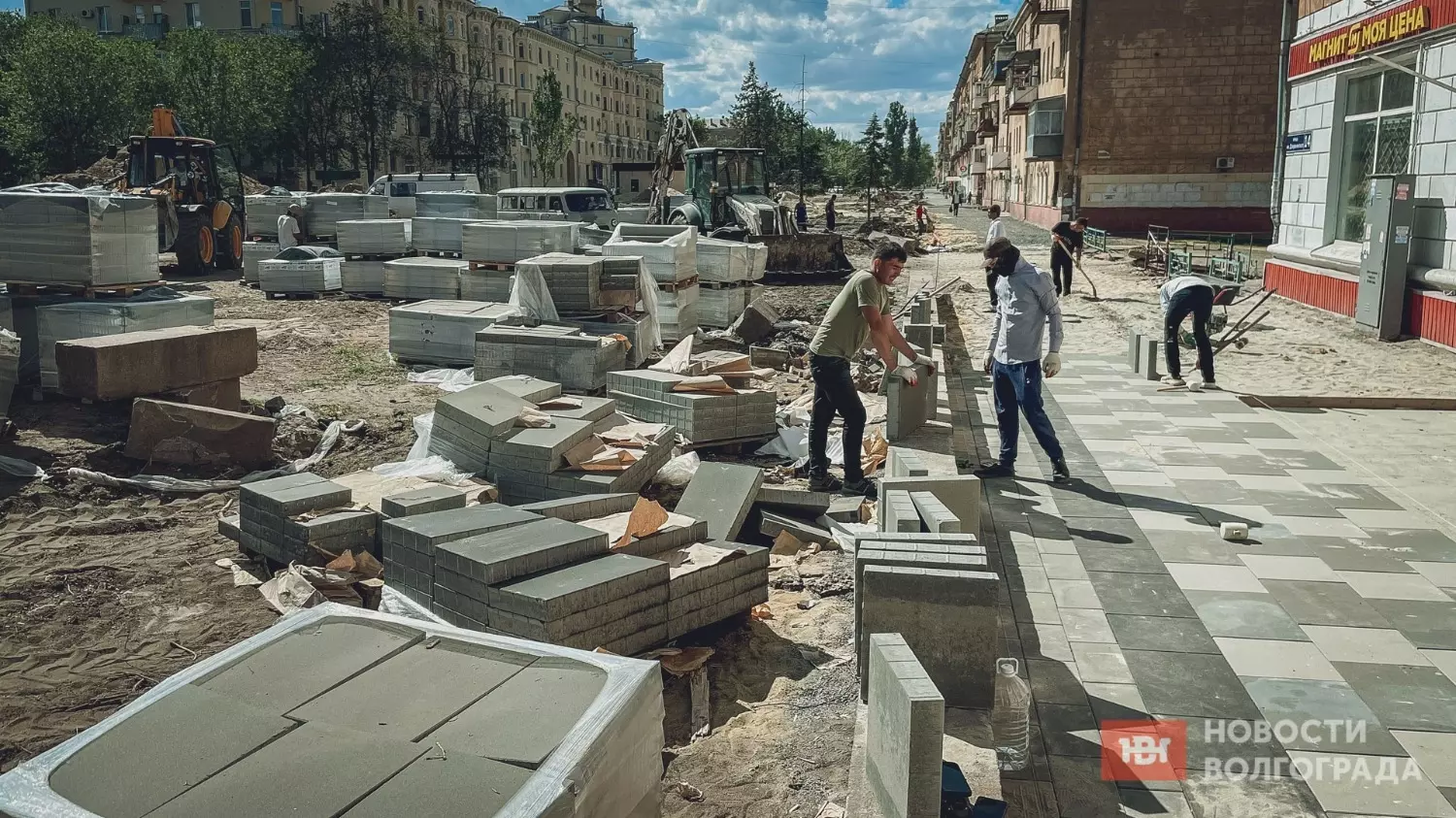 В Волгограде приступили к следующему этапу благоустройства улицы Дзержинского