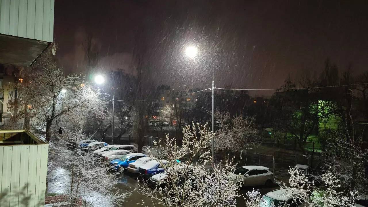 Снегом заспало один из дворов в Волгограде