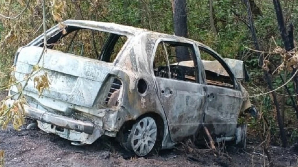 Машина с женщиной загорелась в Михайловском районе