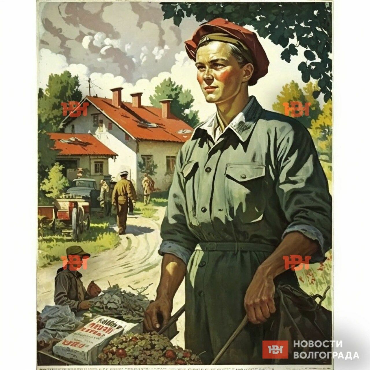 При визуализации Третьего решающего ИИ вдохновлялся советским плакатным искусством
