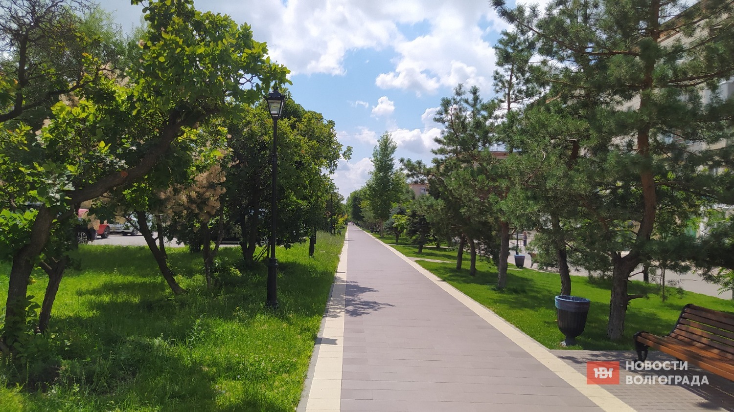 Бульвар вдоль проспекта им. Жукова в Волгограде благоустроили в 2022 году