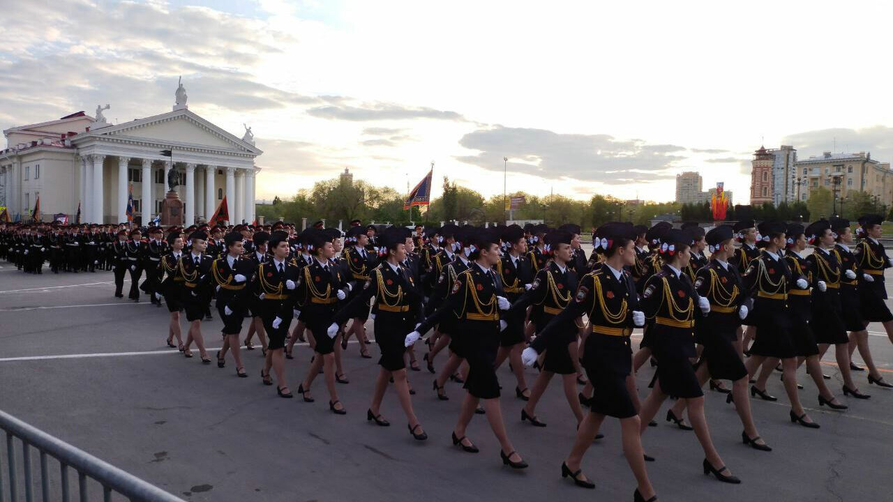 На первой репетиции Парада Победы военная техника не задействована.