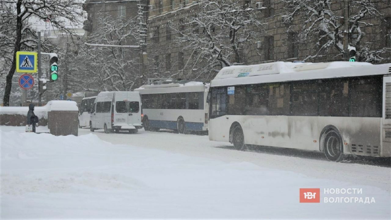Причину долгого ожидания транспорта в морозы объяснила мэрия Волгограда