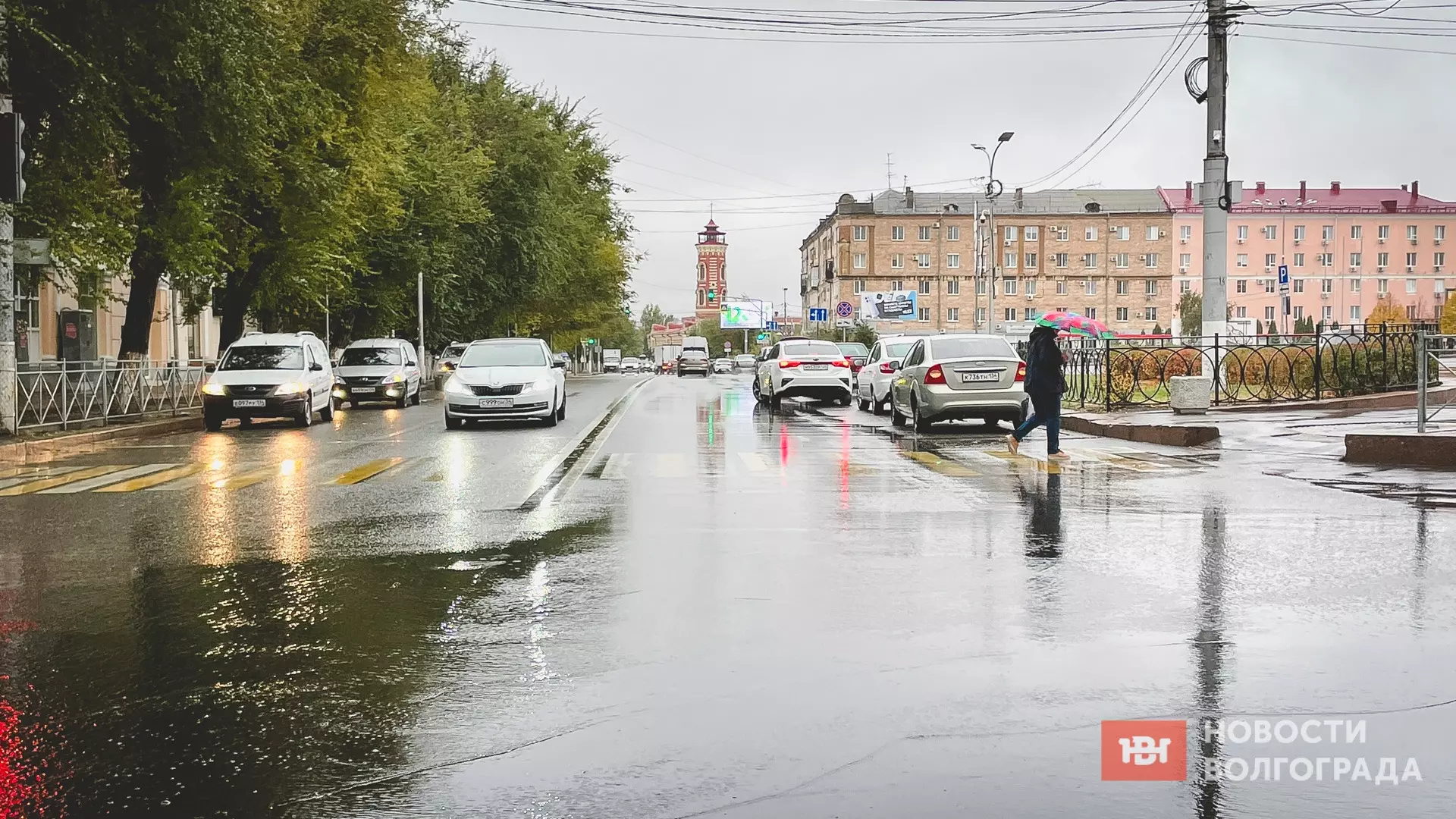 Ливень повлиял на движение транспорта в Волгограде 