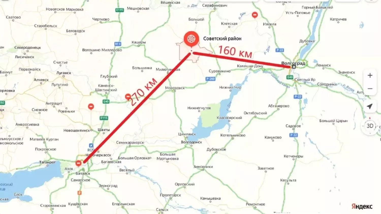 Расстояние от райцентра до Волгограда составляет 160 километров