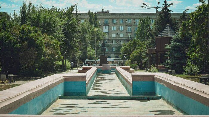 В Волгограде фонтан в сквере Симбирцева имеет две чаши