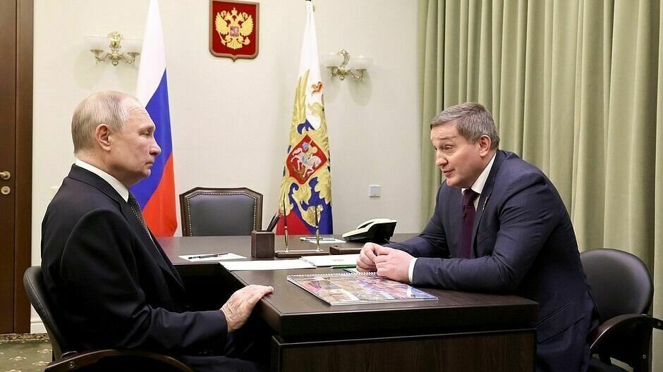 Встреча президента Владимира Путина и губернатора Андрея Бочарова.