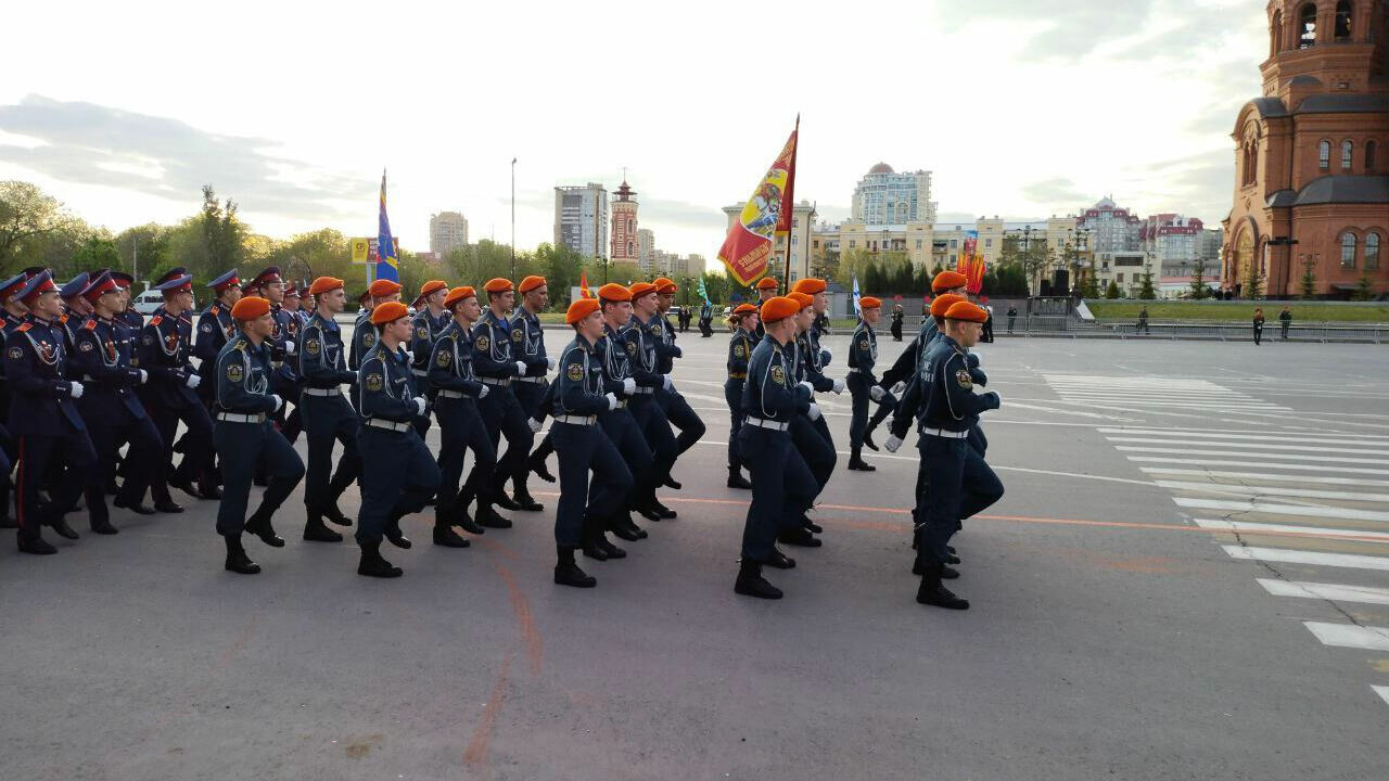 Волгоградцы сомгли увидеть репетицию Парада Победы.