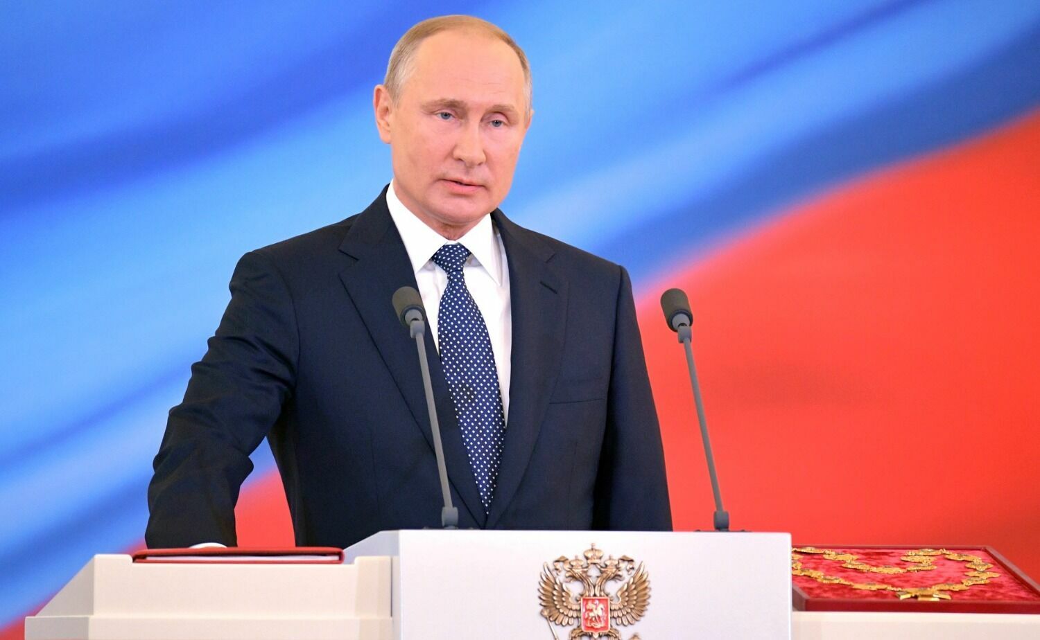 Президент России Владимир Путин во время инаугурации.